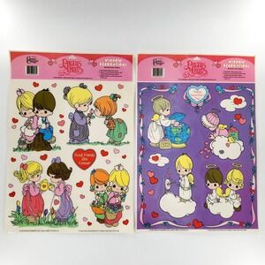 Vintage 1997 Classic Clings Precious Moments Window Decorations Lot Of 2